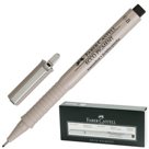 Ручка капиллярная FABER-CASTELL «Ecco Pigment», корпус серый, толщина письма 0,7 мм, черная