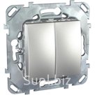 UNICAtop Переключатель двухклавишный в рамку алюминий (MGU5.213.30ZD)
