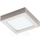 Светодиод. ультратонкая накладная панель FUEVA 1, 10,9W (LED) 3000K, 170х170, литой металл, никель мат./пластик, белый