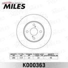 Диск тормозной передний MILES K000363