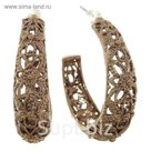 Серьги-кольца "Ажур", цвет медный, d=3,5см