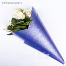 Фетр ламинированный "Капли", синий, 60 х 60 см
