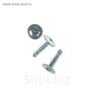 Саморез с прессшайбой, 4.2х16 мм, сверло, цинк, 15500 шт.