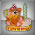Свеча в подсвечнике Мишка Волшебная Свеча желаний