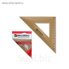 Треугольник 16,5см 45° BRAUBERG, прозрачный 210304