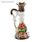 Подсвечник "На заборе" одинарный лепка цветная