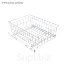 Корзина выкатная сетчатая SIBO SB400/150-WT/SH шариковые, белая, 335х475х150 мм