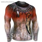 Рашгард с длинным рукавом, AZTEK цвет красный, 3XL
