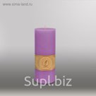 Свеча цилиндр "Классика", 80x200мм,  сиреневый