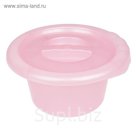 Горшок детский с крышкой, цвет розовый