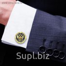 Запонки мужские "Герб" золото
