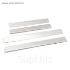 Накладки на пороги Dollex, Skoda Rapid, нержавеющая сталь, набор 4 шт.