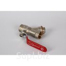 Кран шаровой с фильтром 1/2" никель SТМ ручка п/пломбу