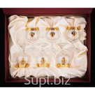 Подарочный набор бокалов  для бренди 400мл с золотом 2шт; Артикул: ; Производитель стекла/хрусталя/фарфора:  Crystalex (Чехия); Цвет/Дизайн: золото г