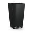 Кашпо с автополивом Кубико цвет черный