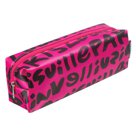 Пенал-косметичка BRAUBERG, сатин, малиново-черный, «Буквы», 20?6х5 см