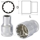 Головка торцевая AIST, 13 мм-1/2"-Е16, 1/2", профиль MULTILOCK