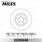 Диск тормозной передний MILES K000444