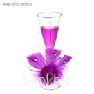 Свеча гелевая "Перо", цвет сиреневый