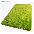 Коврик для ванной, "Zig-Zag" 60х90 см, на латексной основе, зеленый