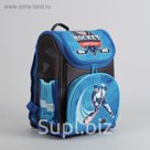Ранец школьный каркасный с ортопедической спинкой 36*26*16 см 2 отделения 3 кармана «Хоккей»