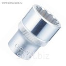 Головка торцевая FORCE F-54Q27, 27мм, 1/2", сплайн, L43мм