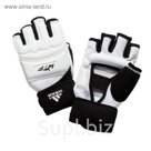 Боевые перчатки Fighter Gloves размер XS, цвет белый с черным