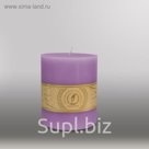 Свеча цилиндр "Классика", 120x150мм,  сиреневый