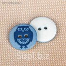 Пуговица детская, 2 прокола, 14мм, цвет синий