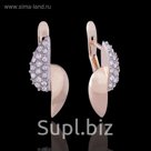 Серьги "Литела", цвет белый в золоте