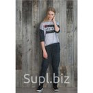 Костюм женский джемпер брюки цвет серый размер 46