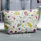 Косметичка простая «Совы», отдел на молнии, цвет бежевый