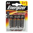 Батарейка Energizer пальчиковая (АА) щелочная LR-06 - 4, комплект 4 шт. - цена за 1 шт. Max