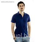 Футболка поло мужская арт.PM0110301031StandartL, цвет темно-синий, р-р 48-50 (L)