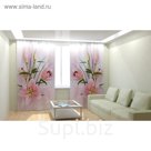 Фотошторы "Чарующая лилия", размер 150х260 см, блэкаут