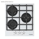 Варочная поверхность Maunfeld MGHG.43.12W, газовая, 3 конфорки, белое стекло