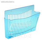 Лоток для бумаг настенный, синий INDIGO