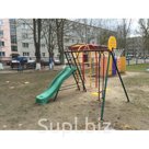Габаритные размеры изделия (длина*ширина*высота), мм: 2470 х 2380 х 2120.
Каркас:труба стальная Ø45х1,4; Ø22х1,4; Ø51х1,4; полимерное покрытие, сидения: 2 шт. …