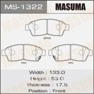 Колодки дисковые Masuma MS1322