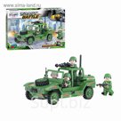 Конструктор Армия "Военный джип", 168 деталей