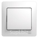 GLOSSA Выключатель одноклавишный в сборе белый 1 (GSL000112)