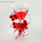 Свеча гелевая "Бусины", цвет красный