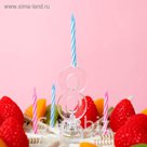 Свеча светодиодная "Цифра 8", со свечками
