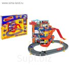 Игровой набор "Автосервис": парковка, трасса, 6 машинок, аксессуары, высота 39 см
