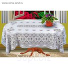 Скатерть жаккардовая, размер 110х150 см, цвет белый