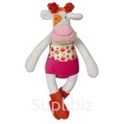 Мягкая игрушка Ebulobo Коровка Молли с погремушкой внутри