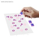 Штампы для творчества "Модница", набор: 6 двухстронних основ, 9 рисунков