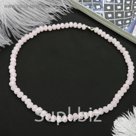 Бусы кукуруза гранёная "Кварц розовый", 45см