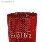 Покрытие ковровое щетинистое, ширина 1 м, рулон 10 м "Волна", цвет красный
