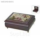 Шкатулка декоративная для ювелирных украшений "Цветочная поляна" 17×12,5×8 см.